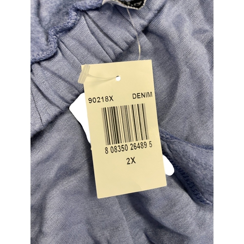 The Vanity Room Off Shoulder Dress Womens Size Plus 2X fleece‎ Blue Stretch NWT - Picture 10 of 16